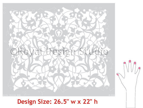 Arabesque Flower Stencil