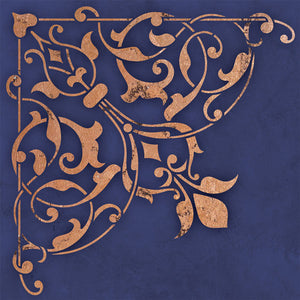 Decorating the Ceiling with Stencil Designs - Intricate and Exotic Home Decor - Moroccan Ceiling Corner Stencils - Royal Design Studio