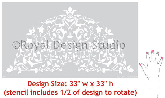 DIY Ceiling Decor using Ceiling Medallion Stencils - Intricate and Exotic Home Decor - Moroccan Ceiling Medallion Stencils - Royal Design Studio