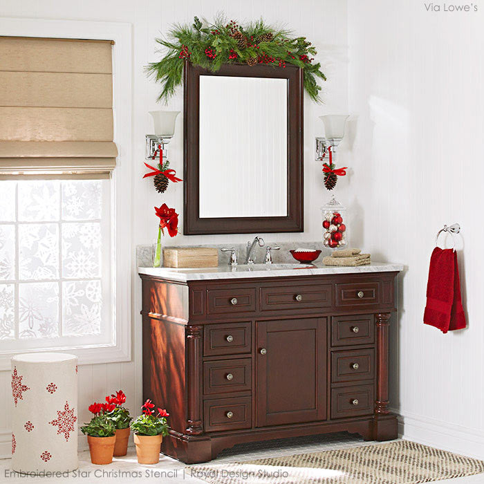 Stencil a Winter Wonderland of Snowflake Stars this Christmas - Royal Design Studio