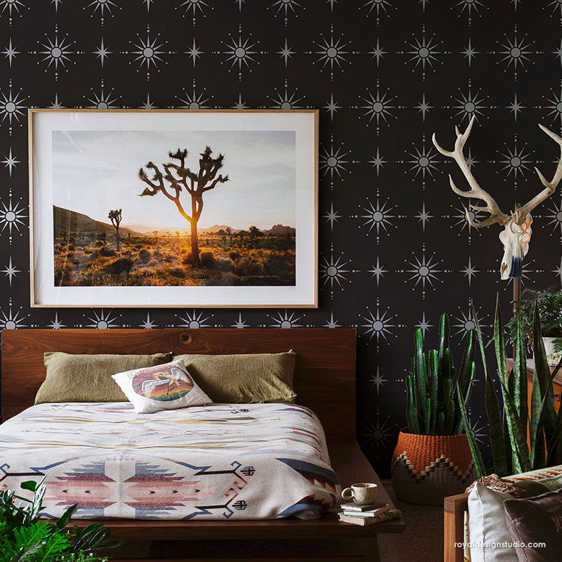 NEW! Starlight Allover Wall Stencil