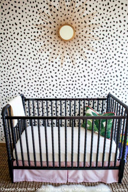 Cheetah Spots Wall Stencil