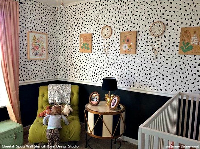 Cheetah Spots Wall Stencil