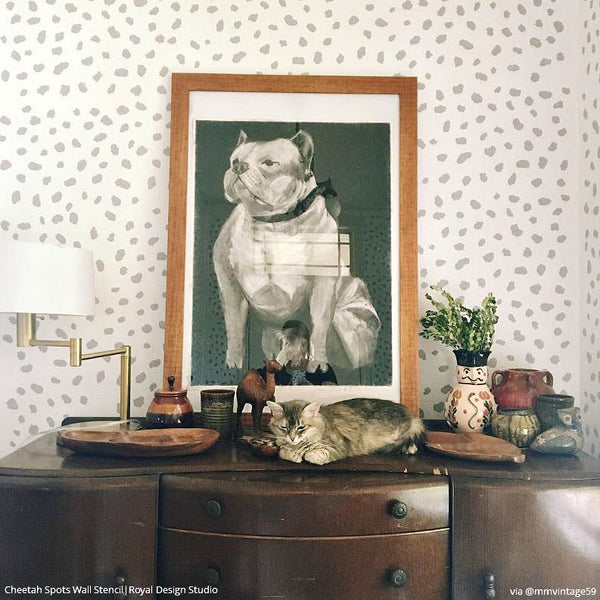 Cheetah Spots Wall Stencil