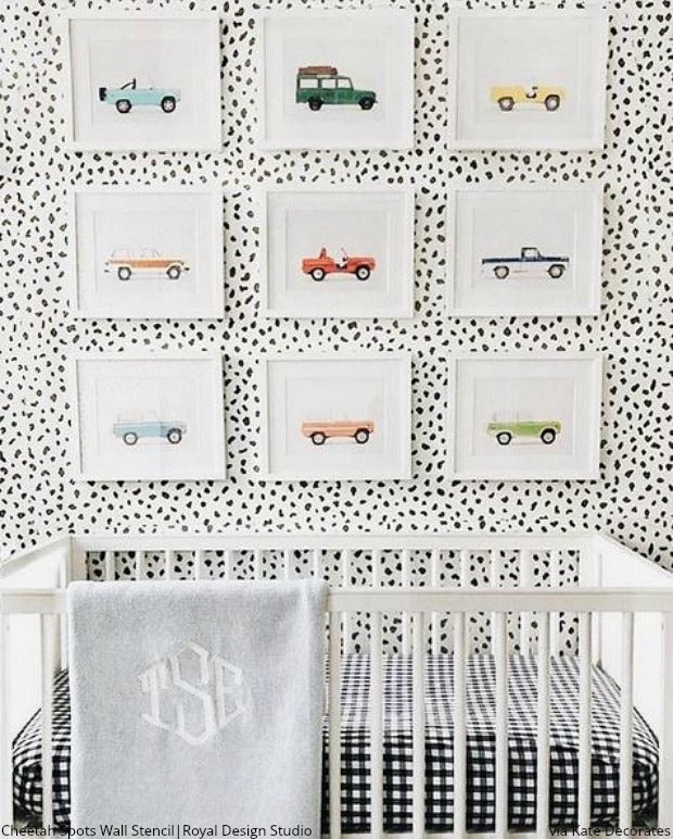 Cheetah Spots Wall Stencil