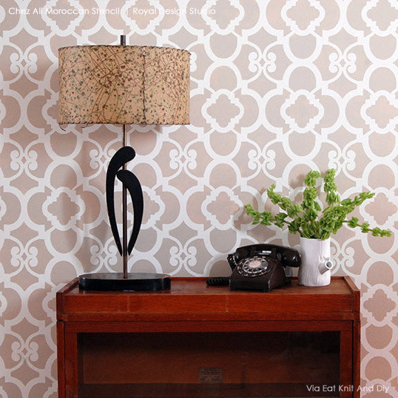 Decorate your home with Moroccan Wall Decor - Chez Ali Moroccan Stencil by Royal Design Studio
