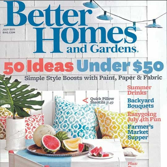 Better Homes and Gardens feature Royal Design Studio and Chez Ali Moroccan Stencils