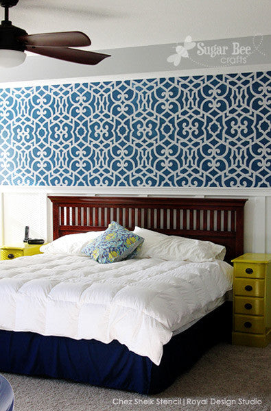 Chez Sheik moroccan wall Stencils by Royal Design Studio