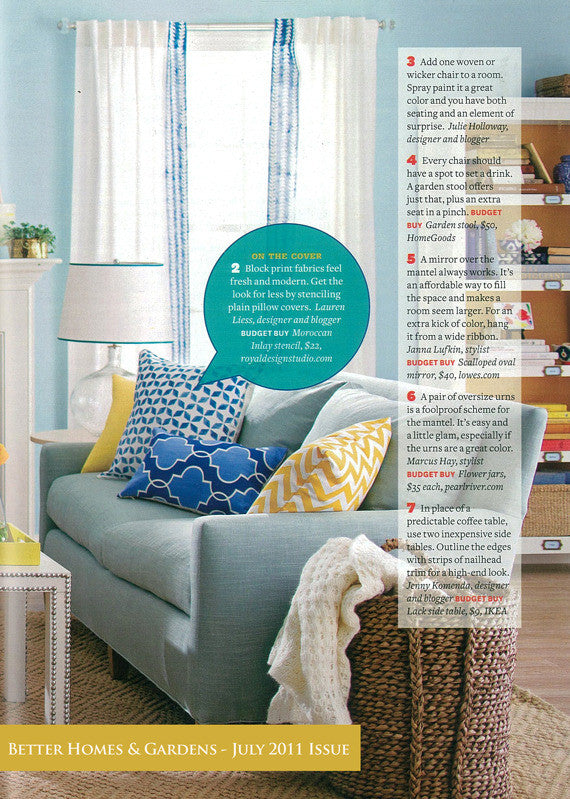 Border Stencils Moroccan Chicken Stitch in Better Homes and Gardens