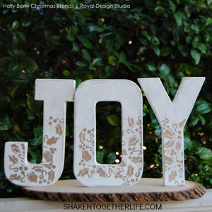 Christmas Holly Berry Mistletoe Holiday Craft Stencils - Royal Design Studio