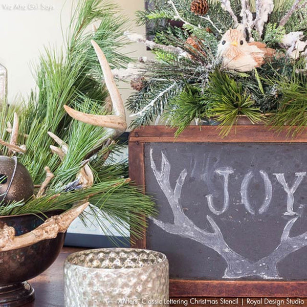 Christmas Reindeer Antlers - Craft Stencils for Holiday Decorations