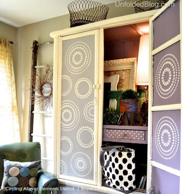 Modern Circle Shapes and Designs - Wall Stencils by Royal Design Studio