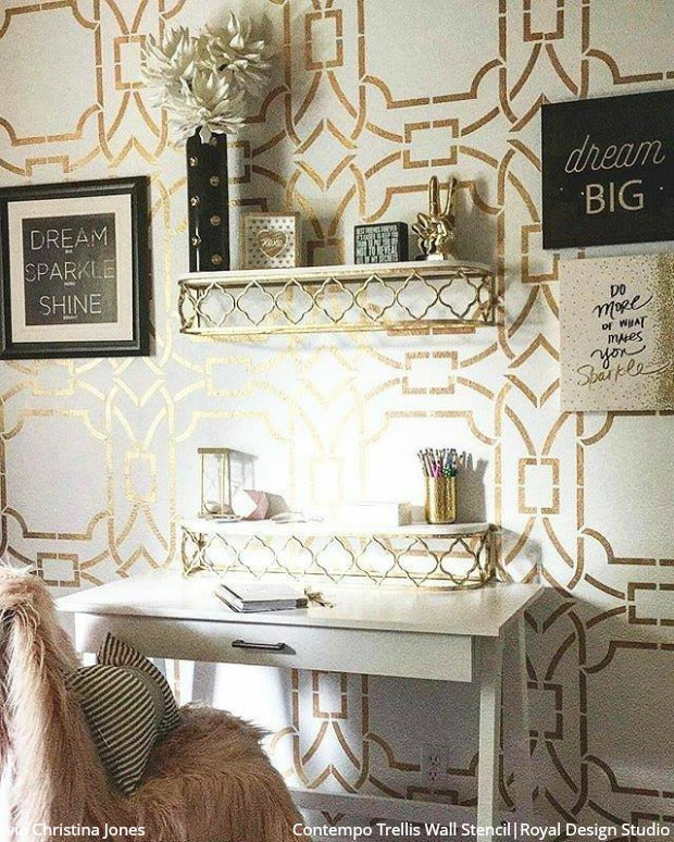 Contempo Trellis Wall Stencil