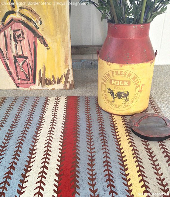 Chicken Stitch Border Moroccan Stencil