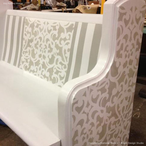 Allover Wall Stencil for DIY Wallpaper Painting | Donatella Damask