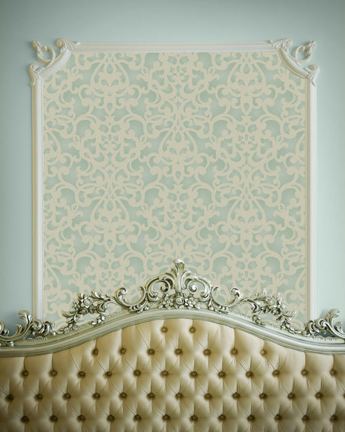 Allover Wall Stencil for DIY Wallpaper Painting | Donatella Damask