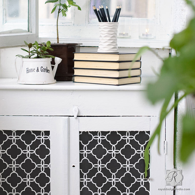 Eastern Lattice Moroccan Stencil