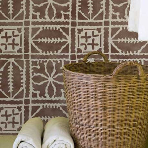 Moroccan Stencils Fez Blanket 
