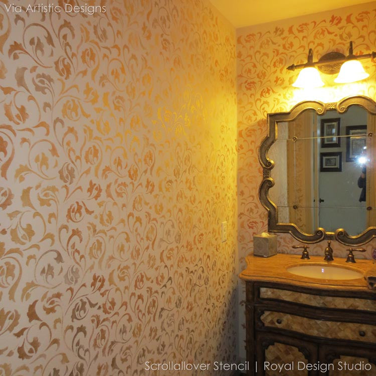 Scrollallover Wall Stencil Royal Design Studio Stencils