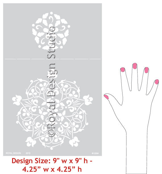 Floral Medallion Set A Wall Stencil patterns