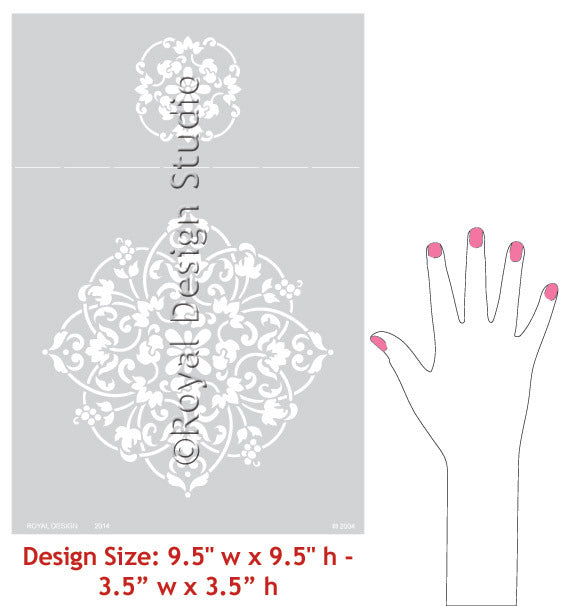 Floral Medallion Set B Wall Stencils designs