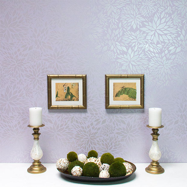 Decorate your home with pattern and color - Petal Play Floral Damask Wall Stencils from Royal Design Studio