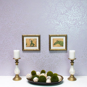 Decorate your home with pattern and color - Petal Play Floral Damask Wall Stencils from Royal Design Studio