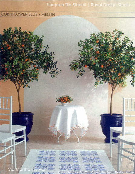 Florence Tile Wall & Furniture Stencil