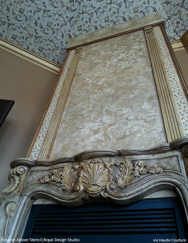 Flourish Allover Wall Stencil