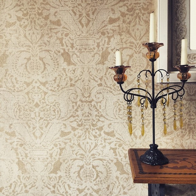 Large scale stencil-the Furtuny damask stencil from Royal Design Studio is a pattern classic!