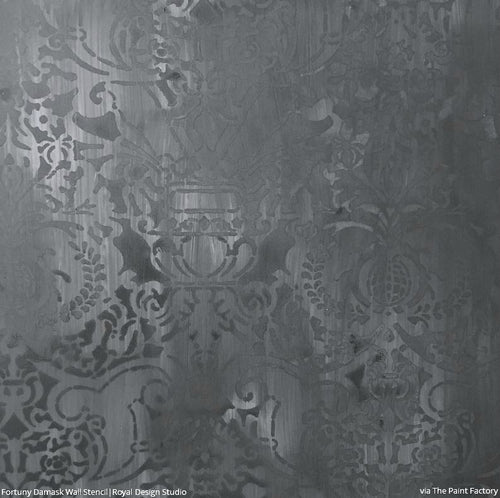 Large Trellis Wall Stencil | Acanthus Damask Wall Stencil for DIY Wallpaper
