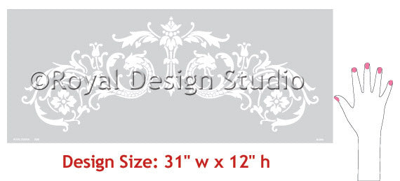 Classic Panel Wall Stencils Gargoyle Arch 