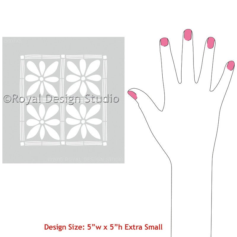 African Flower Craft Stencil - Royal Design Studio Stencils