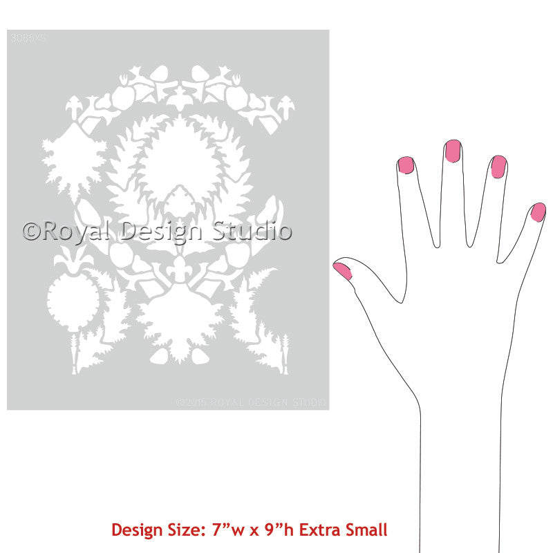 Easy DIY Projects with Painted Pattern using Silk Road Suzani Craft Stencils - Royal Design Studio