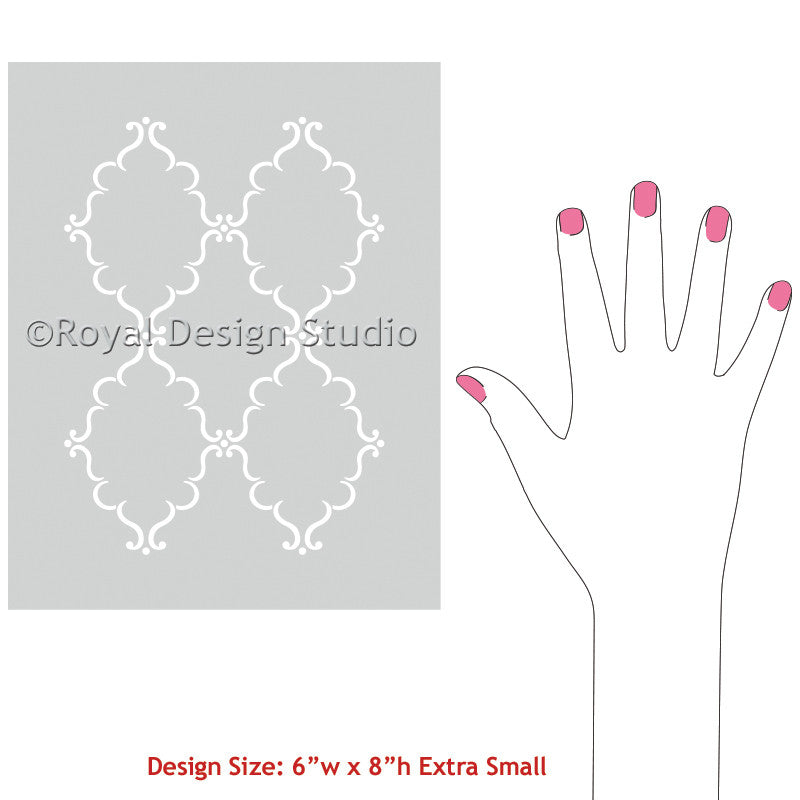 Crafty DIY Projects with Pattern - Raj Trellis Indian Craft Stencils - Royal Design Studio