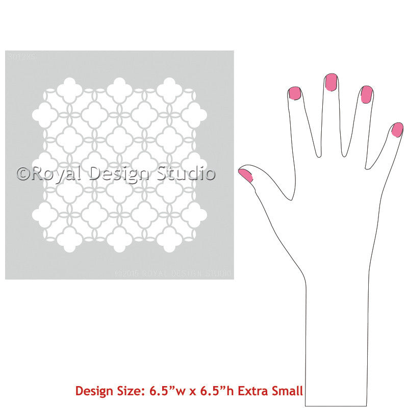 Eastern Lattice Moroccan Craft Stencils for Chic DIY Gifts, Painted Pillows, and more - Royal Design Studio