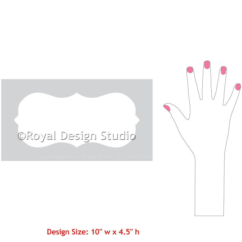 Christmas Present Gift Tag Craft Stencils - Royal Design Studio
