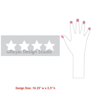 Holiday Christmas Winter Stars Craft Stencils - Royal Design Studio