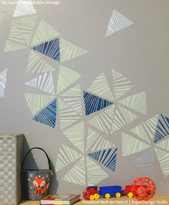 Pinwheel Wall Art Stencil