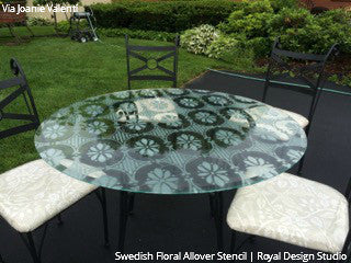 Swedish Floral Allover Stencil