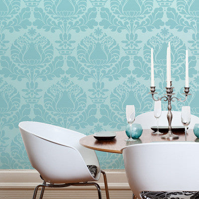 Italian Design and Victorian Home Decor - Corsini Damask Wall Painting Stencils for DIY Custom Wallpaper Look - Royal Design Studio