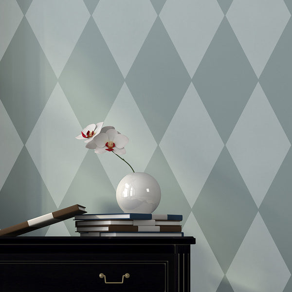 Paint an accent wall with harlequin diamond pattern for chic and modern home decor designs - Royal Design Studio