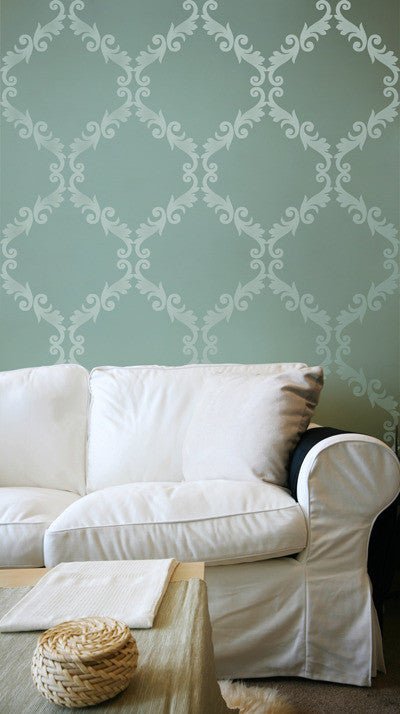 Acanthus Trellis Wall Stencil - Royal Design Studio Stencils