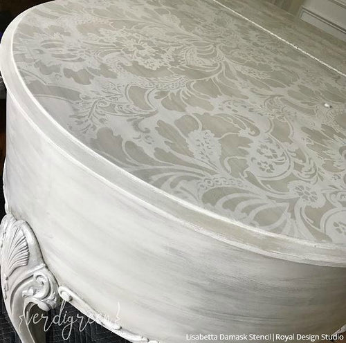 Large Floral Damask Wall Stencils - DIY Wallpaper Look