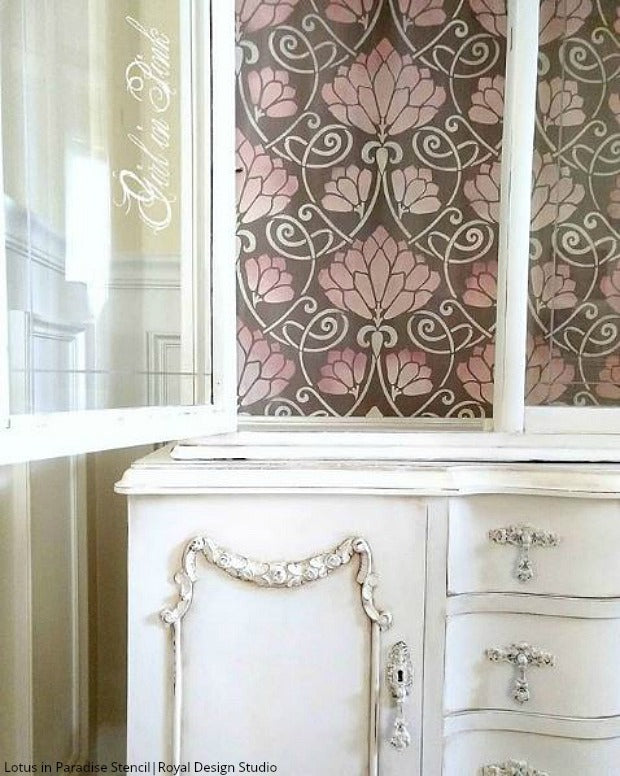 Flower Stencils  Art Deco Flower Furniture & Wall Art Stencils