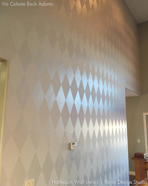 Harlequin Wall Stencil