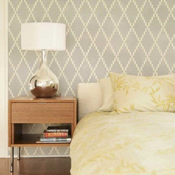 Modern and Geometric Designs for Walls - Royal Design Studio Dotted Diamond Harlequin Wall Stencil