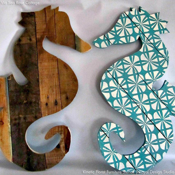 Modern and Geometric Patterns - Colorful Furniture Stencils for Painting and DIY Decor - Royal Design Studio