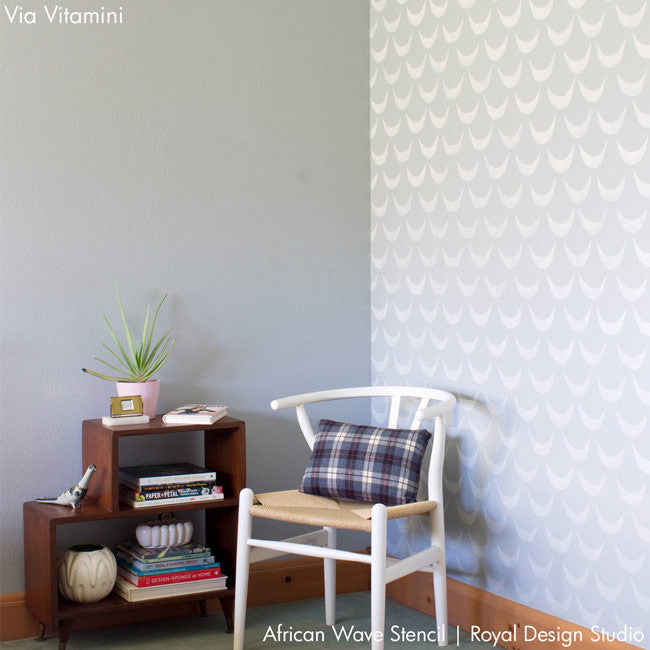 Decorating Walls with Scallop Pattern and Wall Stencils