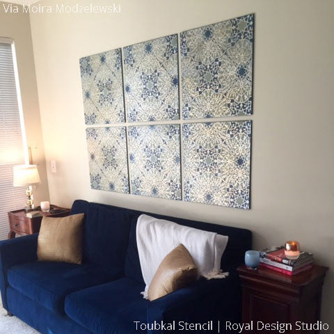 Toubkal Lace Moroccan Wall Stencil